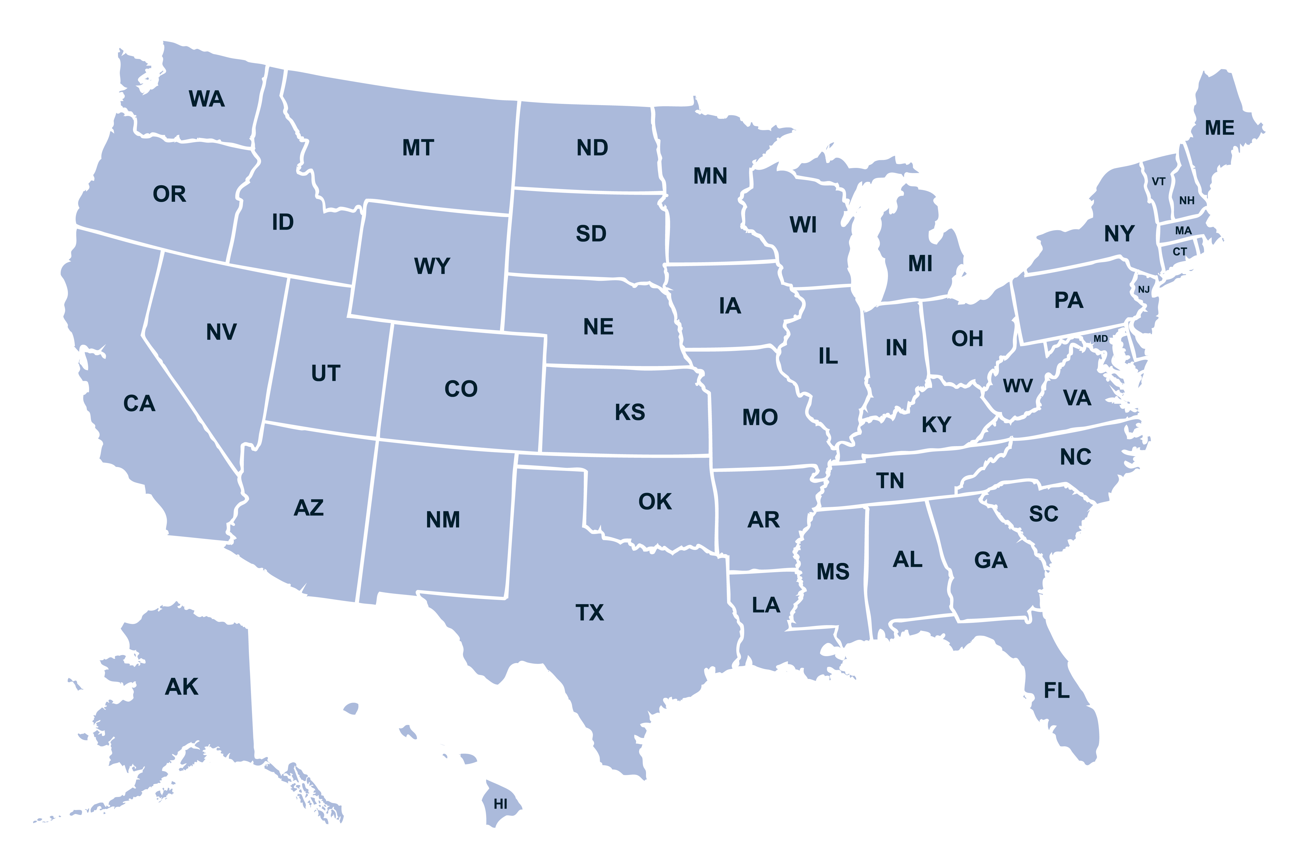 Map of the United States